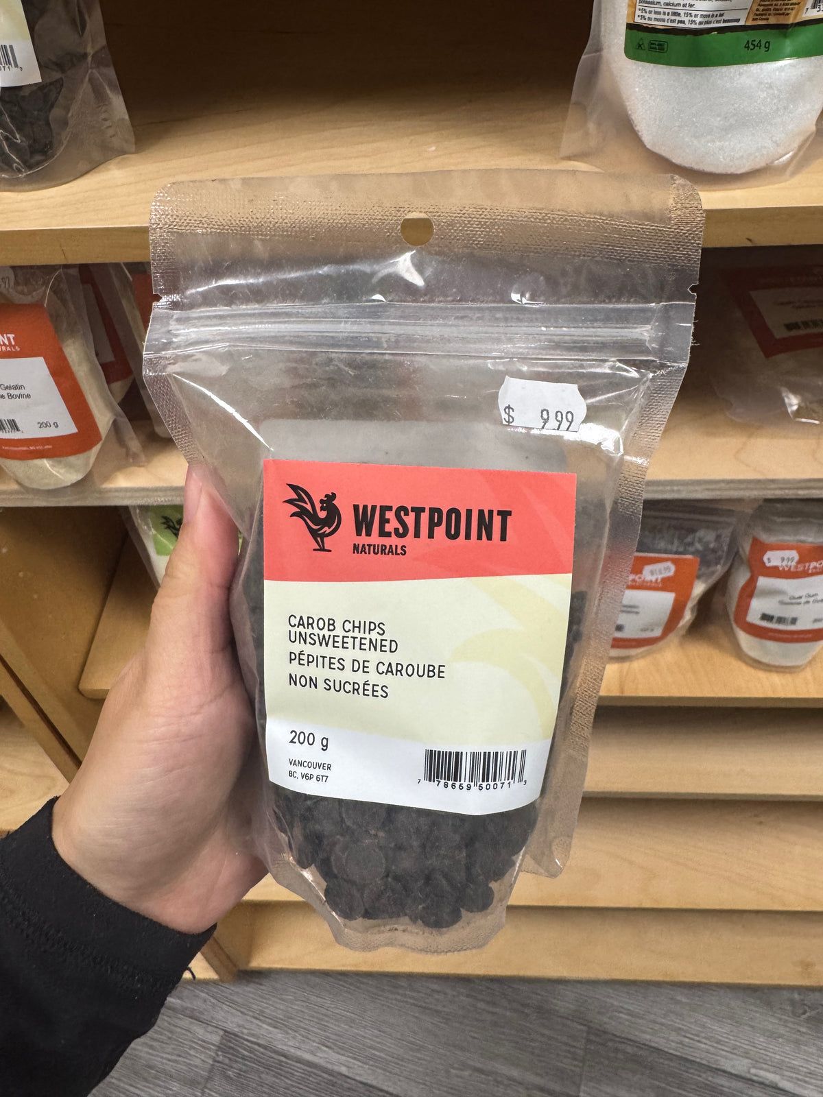 Westpoint Naturals Unsweetened Carob Chips 200 g